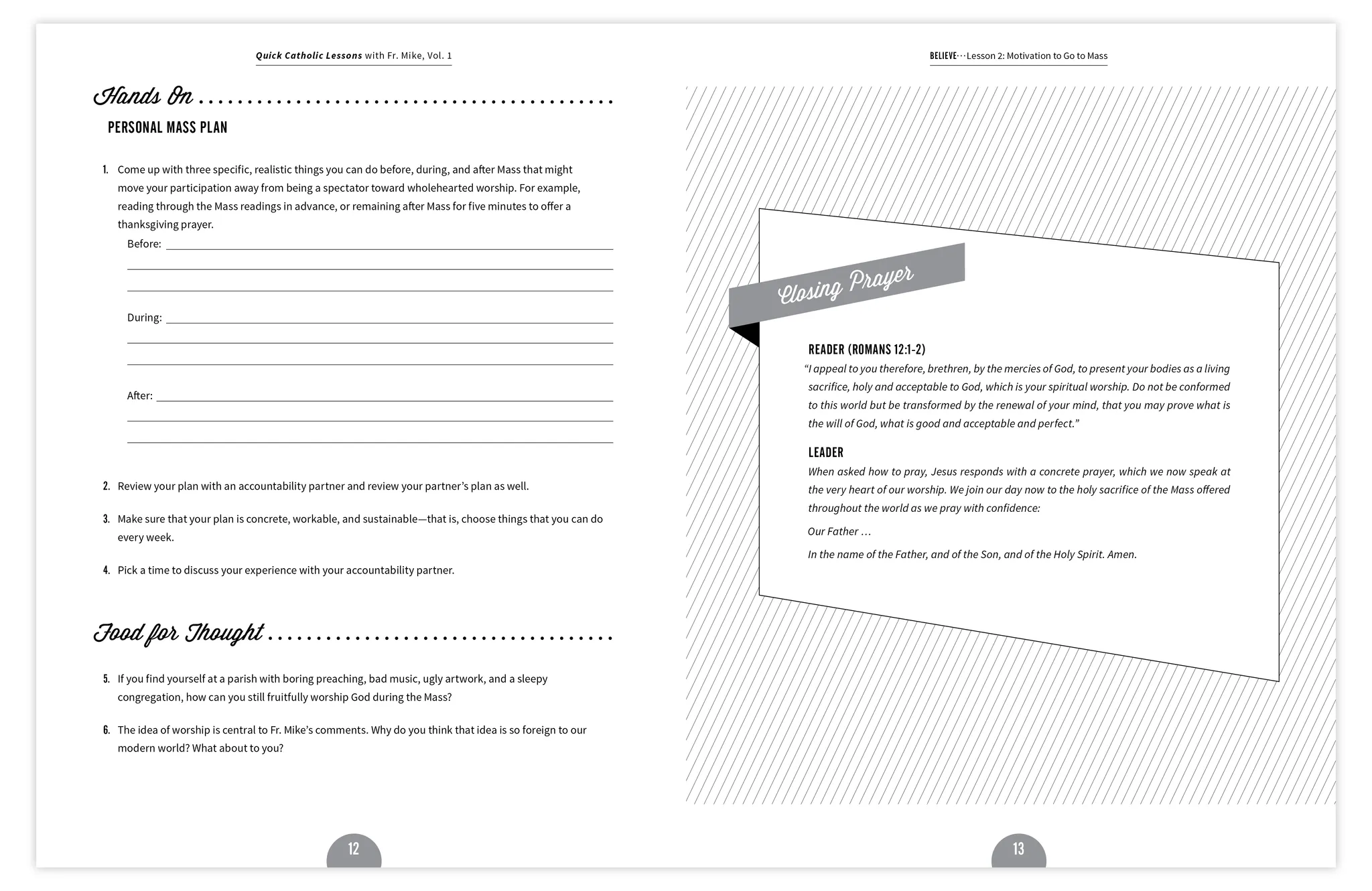 Quick Catholic Lessons with Fr. Mike: Vol. 1, Workbook Only - Image 4