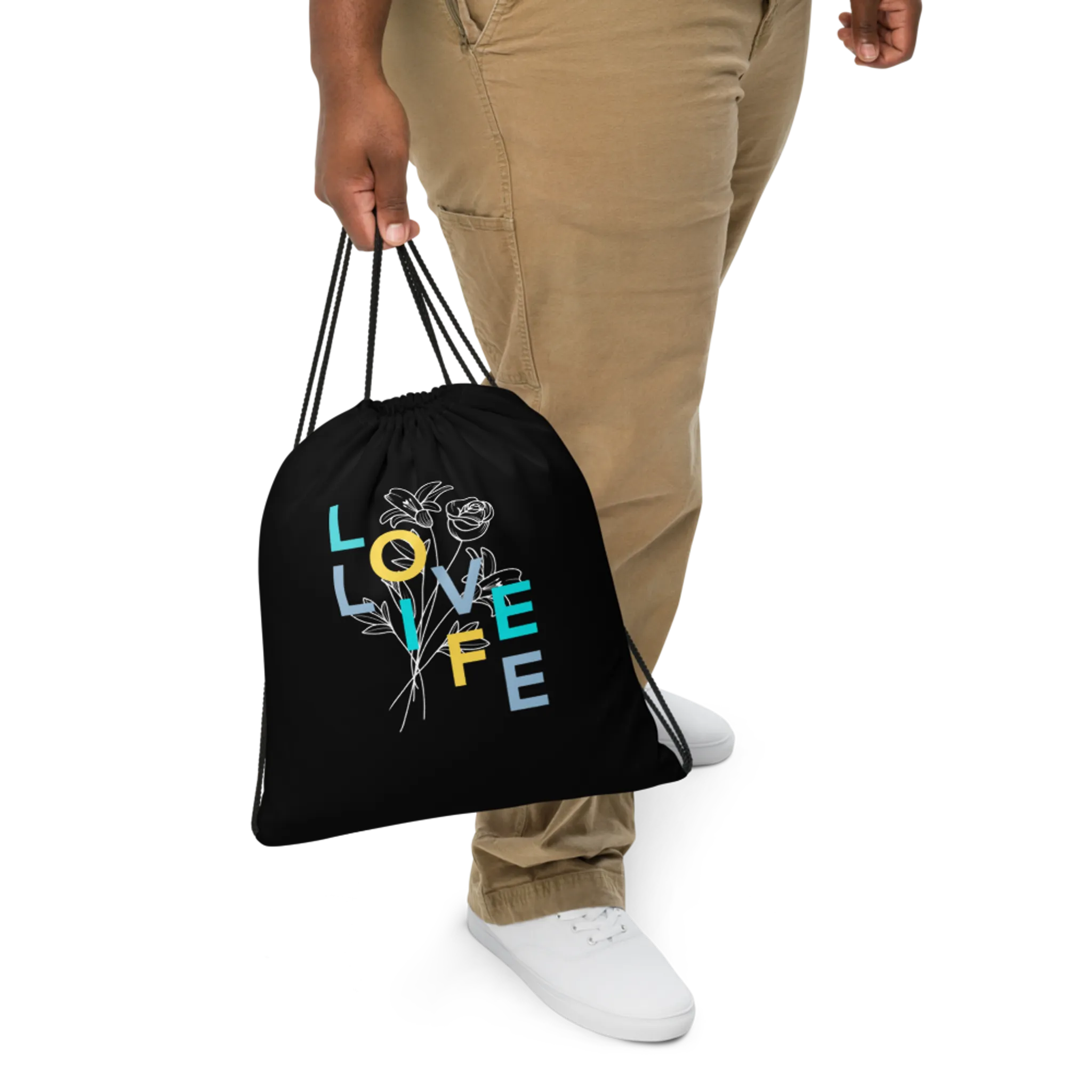 Love Life Drawstring Bag - Image 3