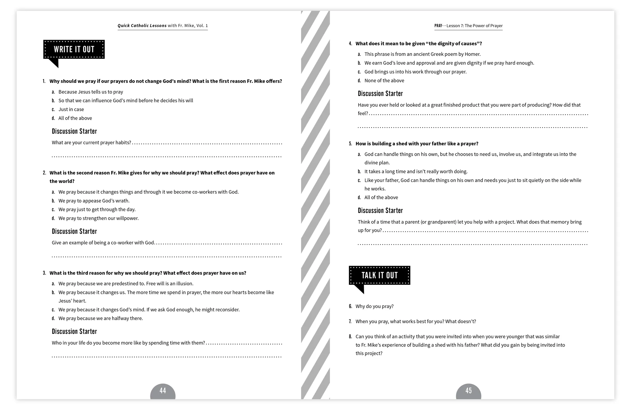 Quick Catholic Lessons with Fr. Mike: Vol. 1, Workbook Set with Digital Access - Image 3