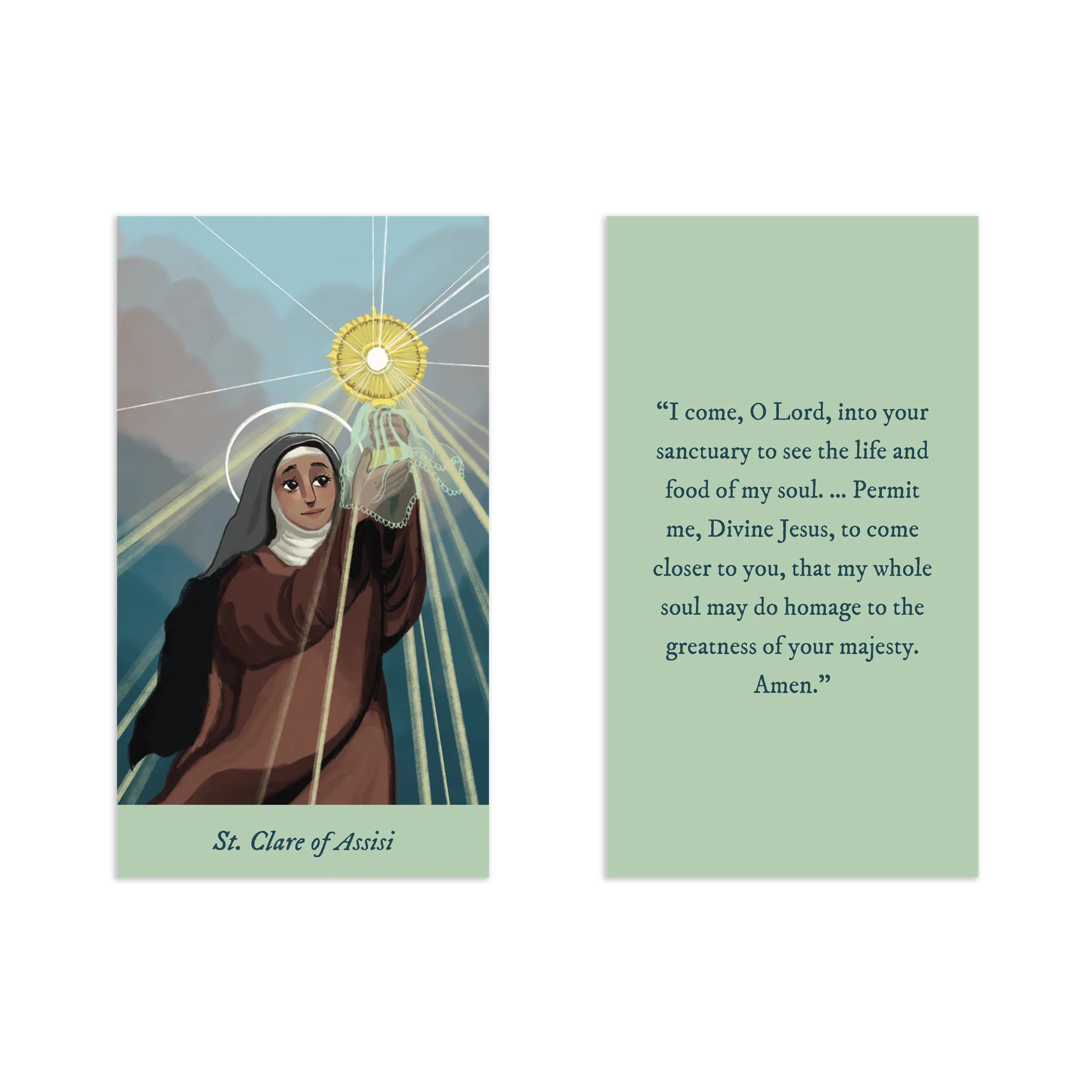 Renewed & Received Saint Prayer Cards, Complete Set (1 Set of 24 Cards) - Image 11