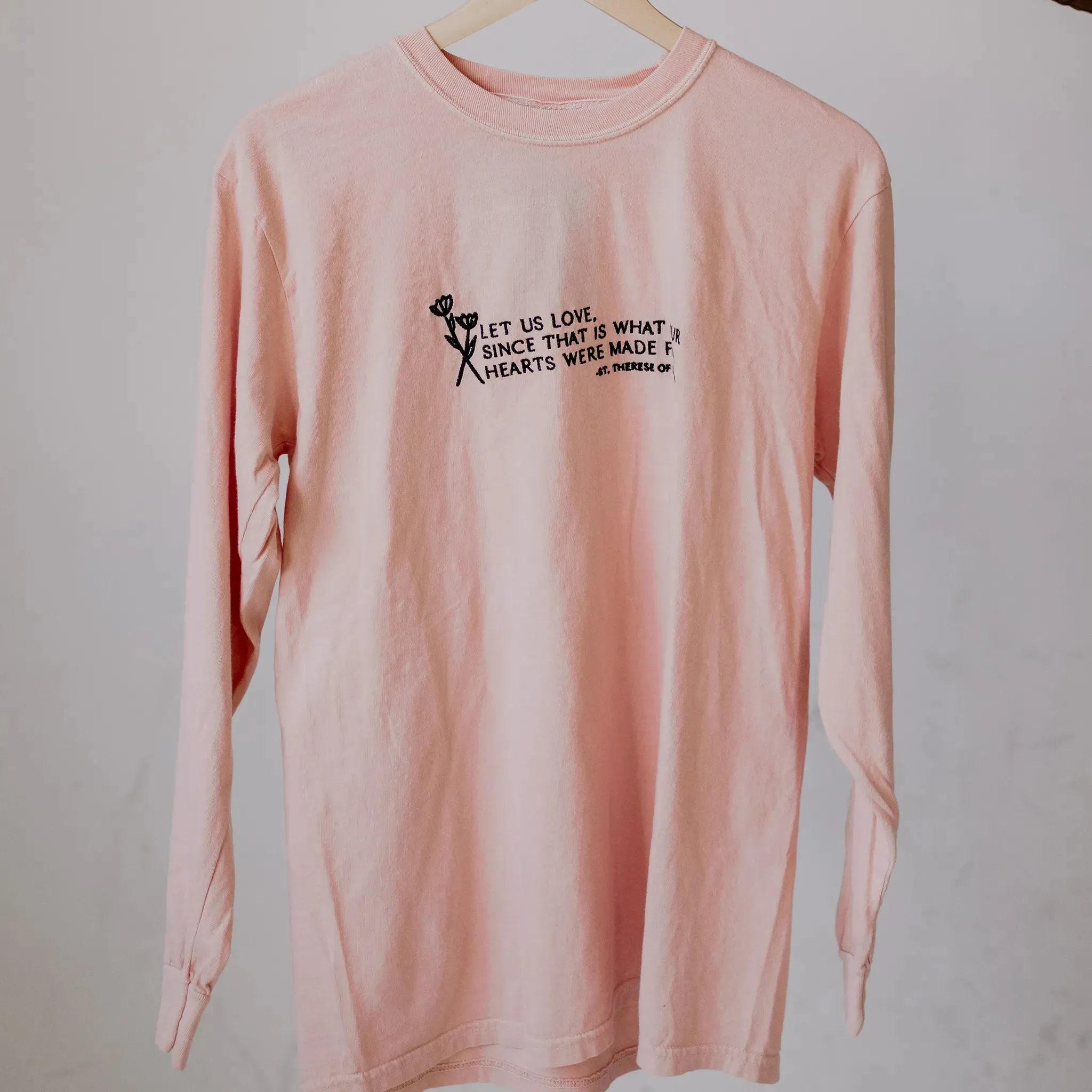 "Let us Love" / St. Thérèse of Lisieux T-Shirt - Image 8